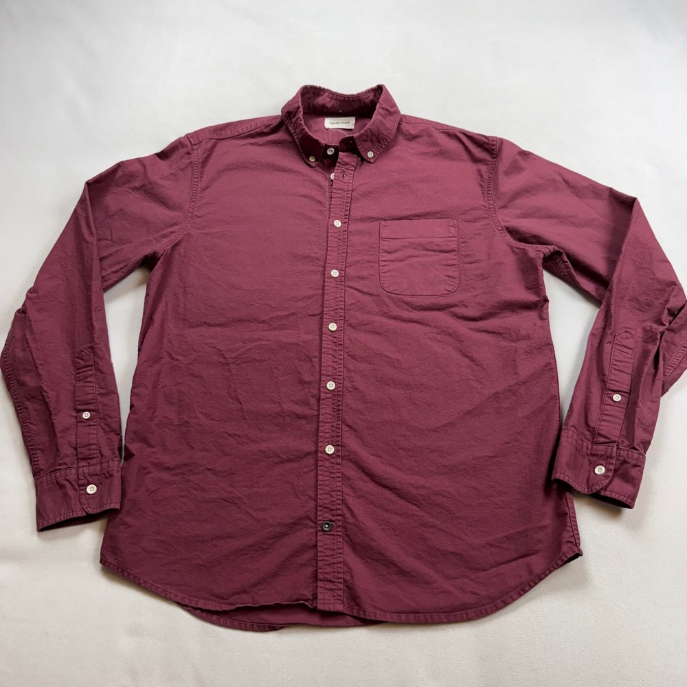 Taylor Stitch The Jack Burgundy Organic Cotton Button Down Shirt Mens 44 XL